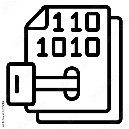 A beautiful design icon of binary code

