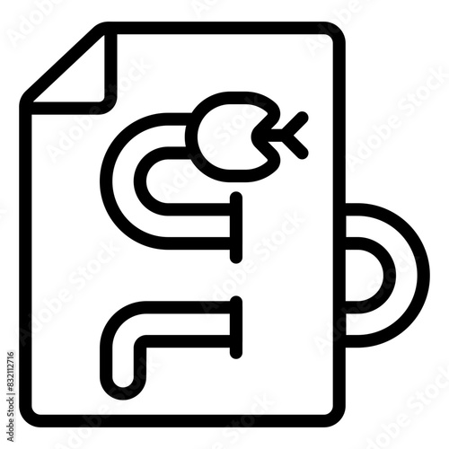 Premium design icon of infected file


