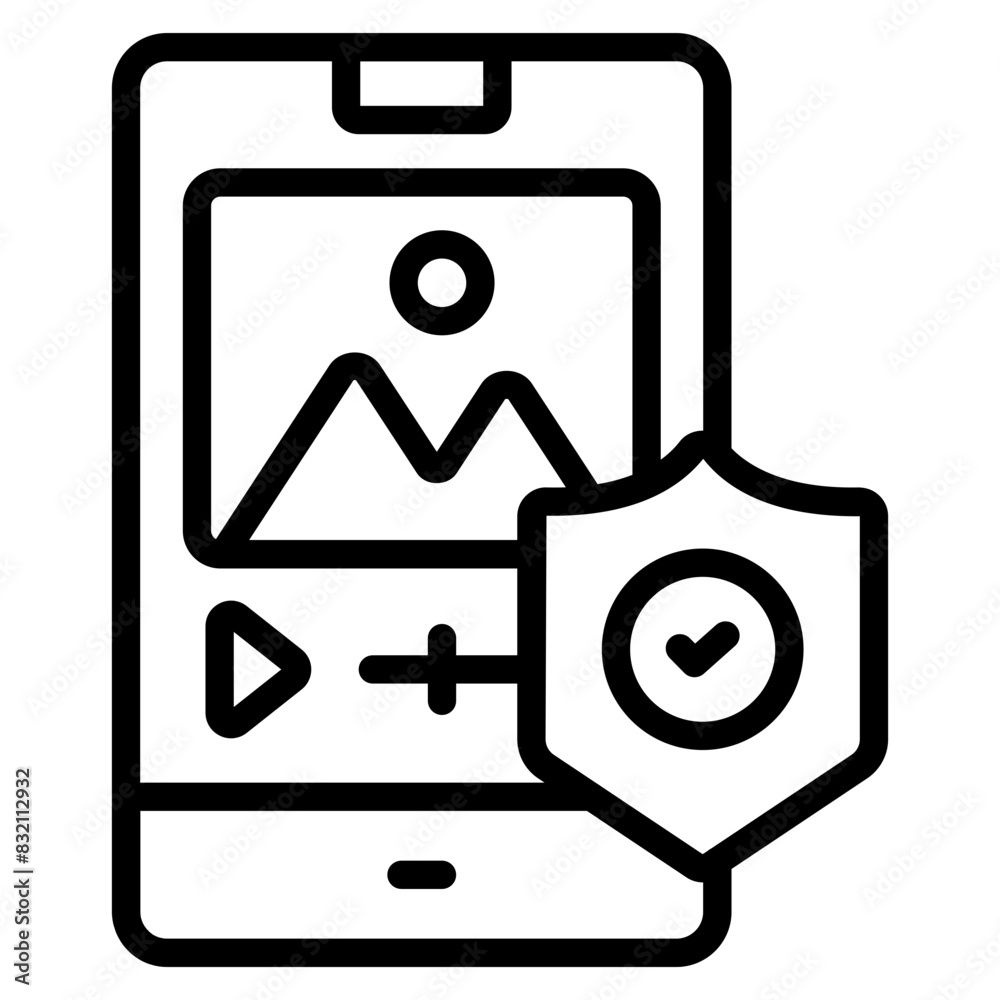 A trendy design icon of gallery security
A trendy design icon of gallery security