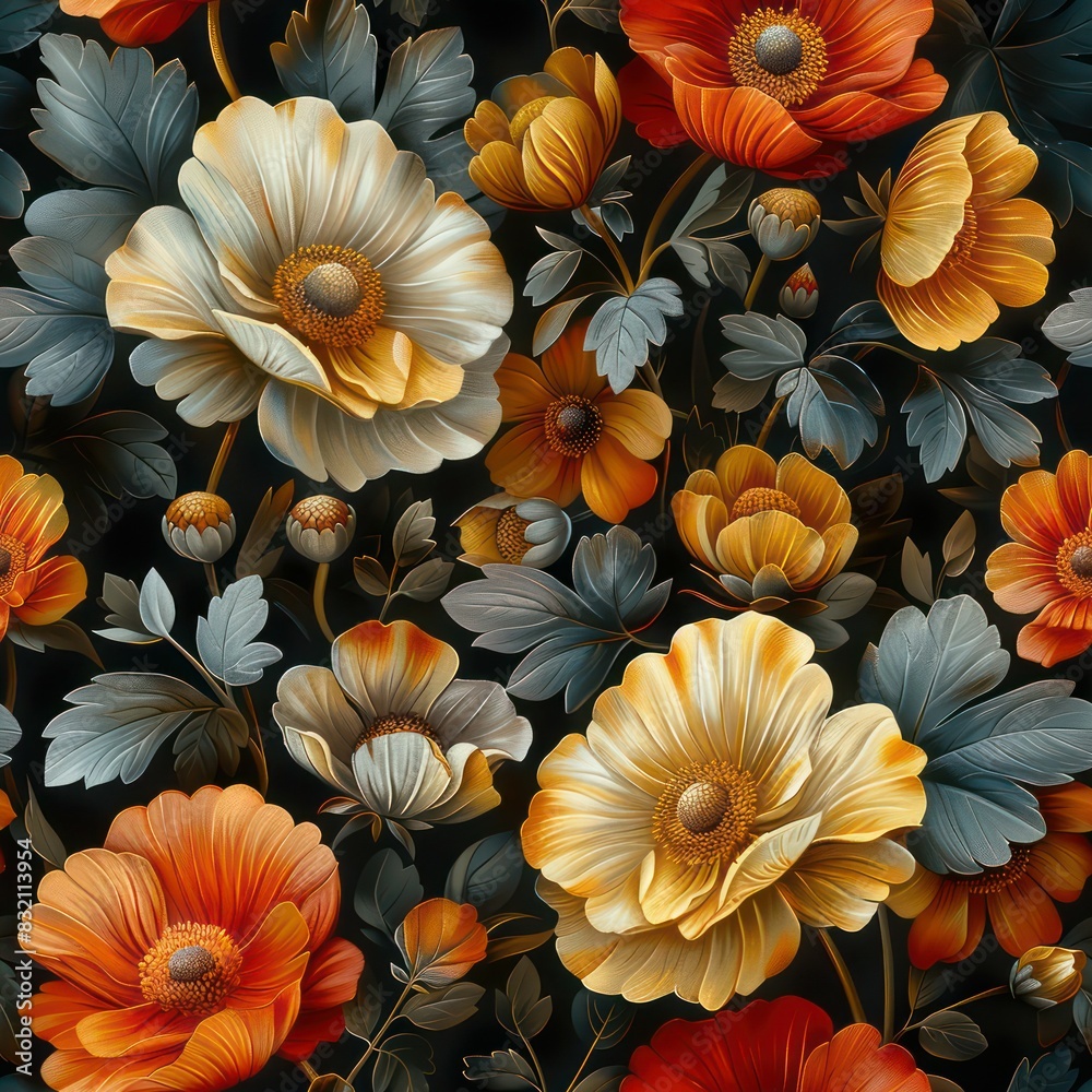 custom made wallpaper toronto digitalSeamless beautiful colorful flowers pattern background