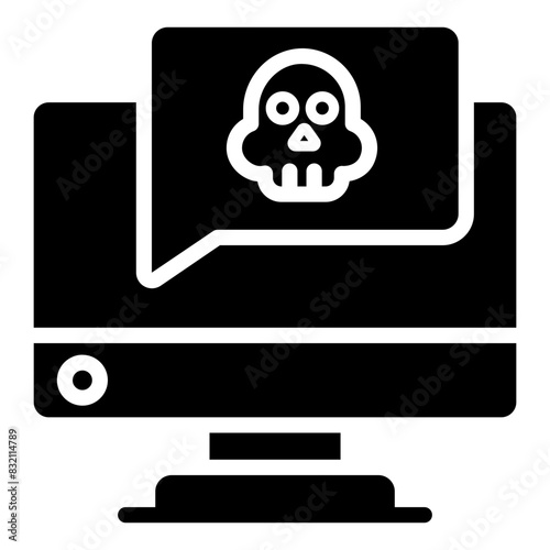 Modern design icon of infected chat

