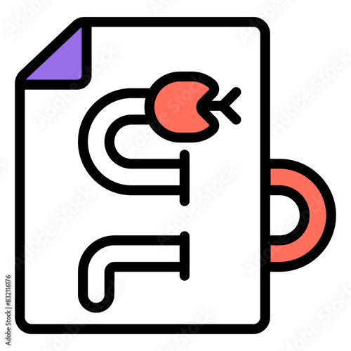 Premium design icon of infected file

