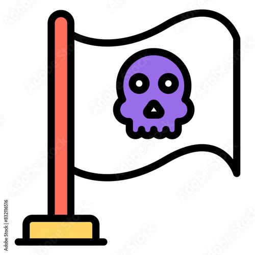 Premium design icon of terrorist flag

