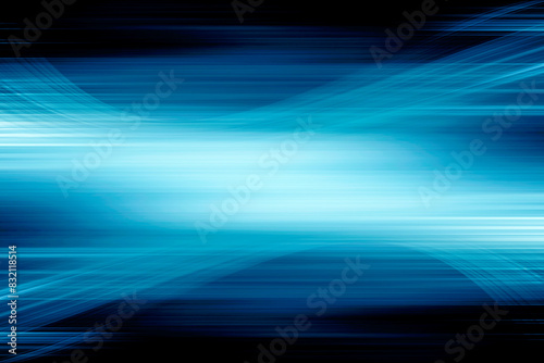 blue abstract motion effect laser background, green motion light trails over black background. Abstract speed effect. Rays of light moving fast over dark background.