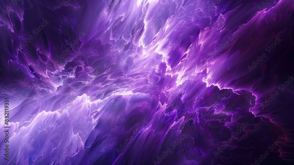 Luminous ultraviolet waves rippling in a dark, ethereal void Luminous ultraviolet waves rippling in a dark, ethereal void