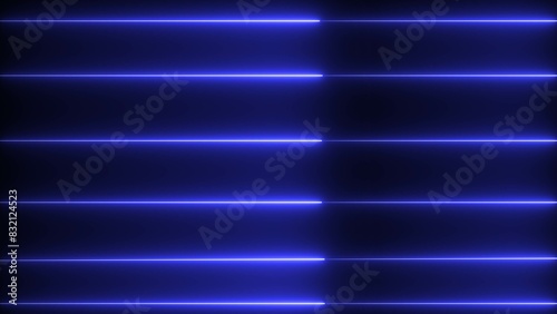 Blue lines bars rendering. colourful led lines lightning on black background.