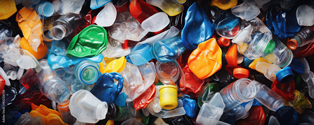 Colorful Pile of Plastic Bottles Colorful Pile of Plastic Bottles