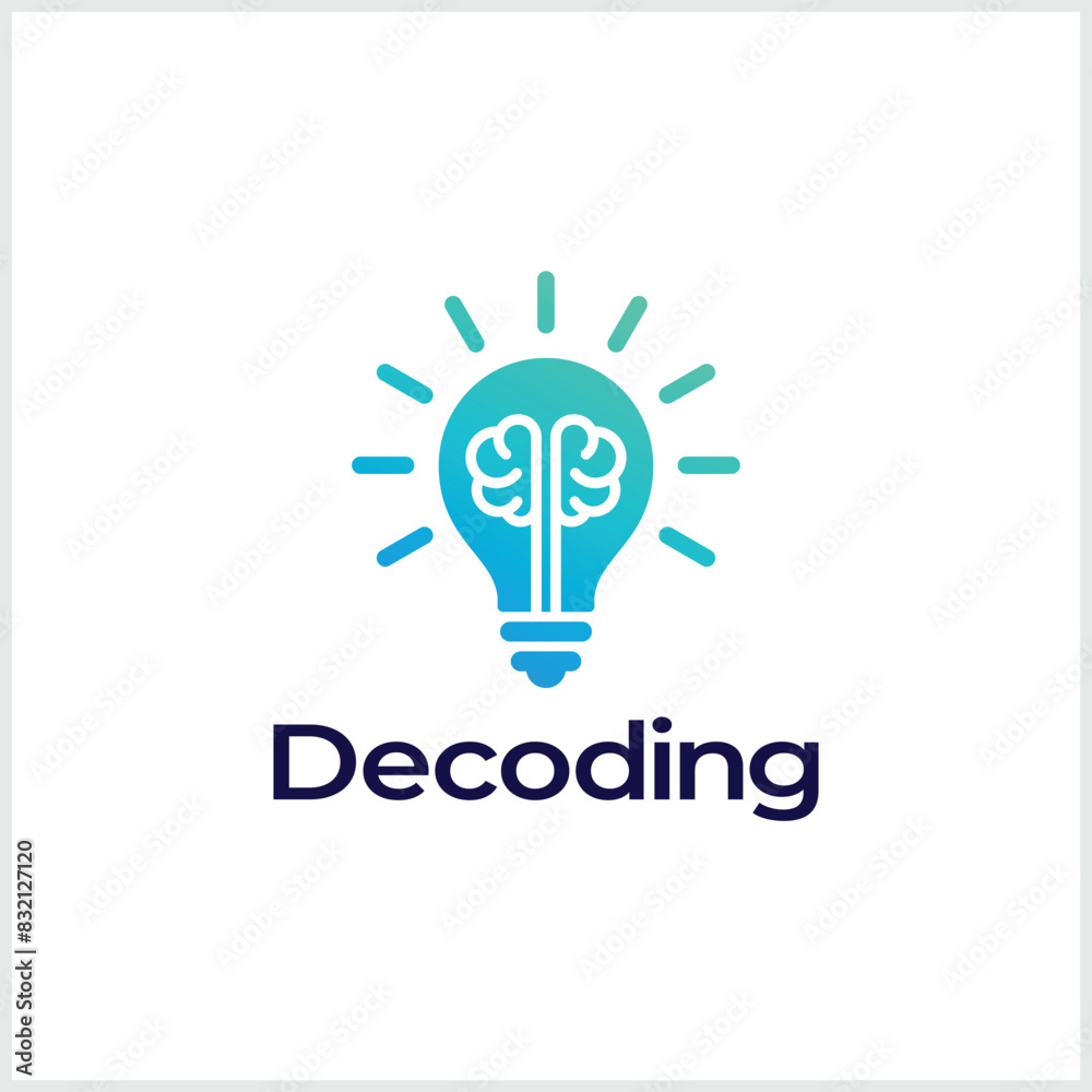 Brain innovation knowledge light bulb idea icon in solution thinking or it could also be artificial intelligence logo Brain innovation knowledge light bulb idea icon in solution thinking or it could also be artificial intelligence logo