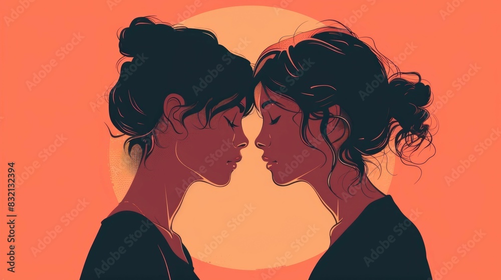 Embracing Love and Identity A Vibrant Depicting a Transgender Couple Celebrating Their Love and Unique Identities in a Studio Setting Embracing Love and Identity A Vibrant Depicting a Transgender Couple Celebrating Their Love and Unique Identities in a Studio Setting