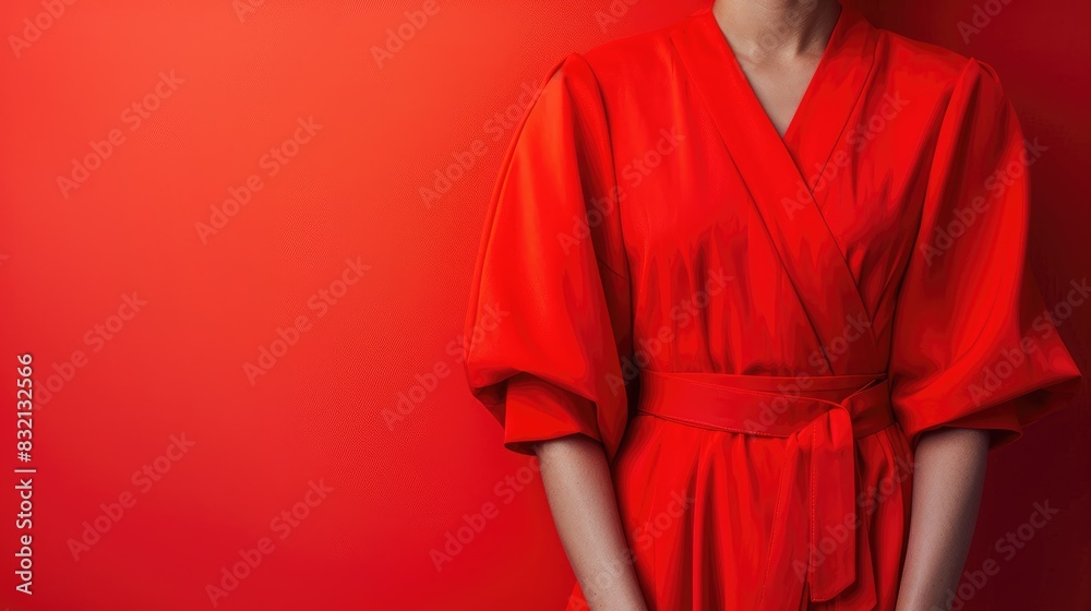 Women s stylish clothing item in vibrant red color Women s stylish clothing item in vibrant red color