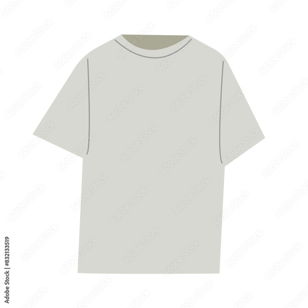 Technical sketch unisex t shirt on white background. T-shirt design template. Front vector illustration basic wardrobe. Technical sketch unisex t shirt on white background. T-shirt design template. Front vector illustration basic wardrobe.