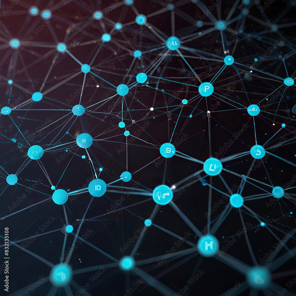 Powered Data Analytics, showcasing a network of interconnected nodes processing vast amounts of data.