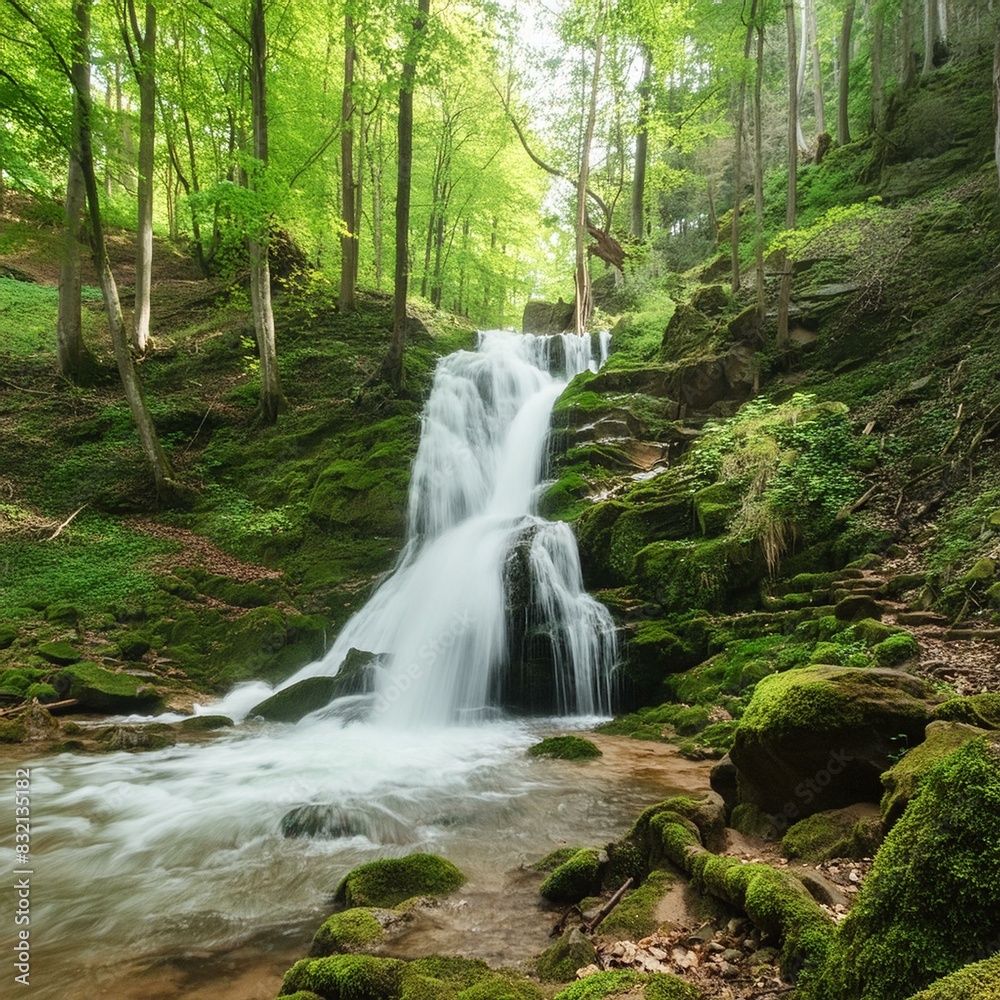 Fototapeta premium waterfall in the woods