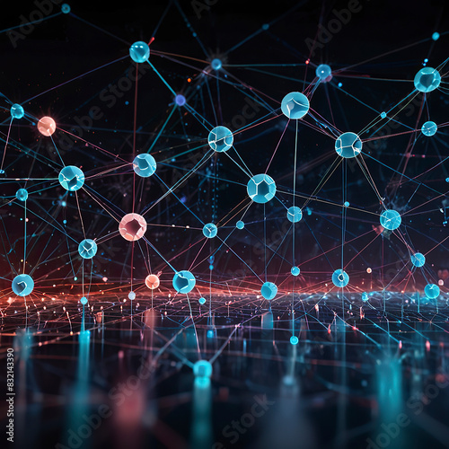 Powered Data Analytics, showcasing a network of interconnected nodes processing vast amounts of data.