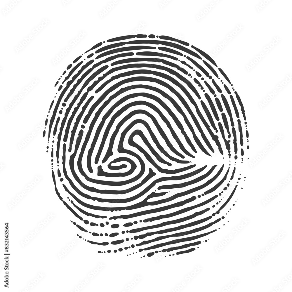 silhouette finger print circle shape black color only silhouette finger print circle shape black color only