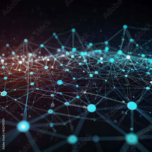 Powered Data Analytics, showcasing a network of interconnected nodes processing vast amounts of data.