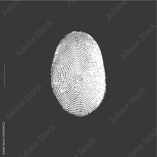 silhouette finger print pentagon shape black color only