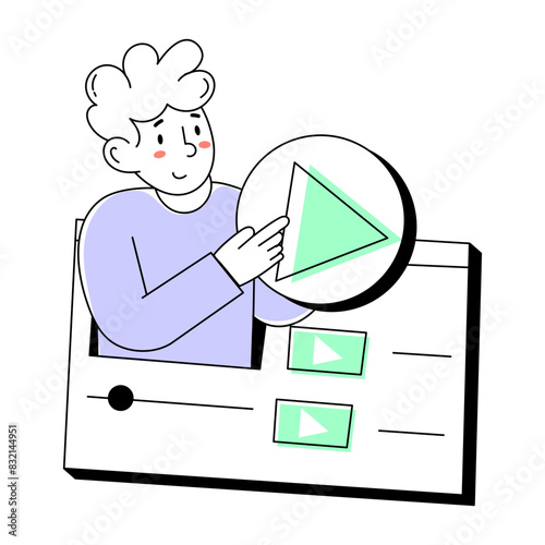 Check this doodle mini illustration of video tutorial 