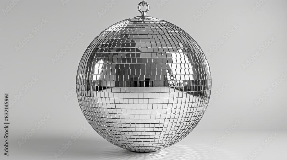 Disco ball for dancing in a disco club on a white background Disco ball for dancing in a disco club on a white background
