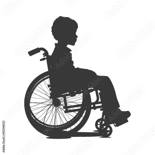 Silhouette of Contemplative Boy in Wheelchair: Childhood & Disability