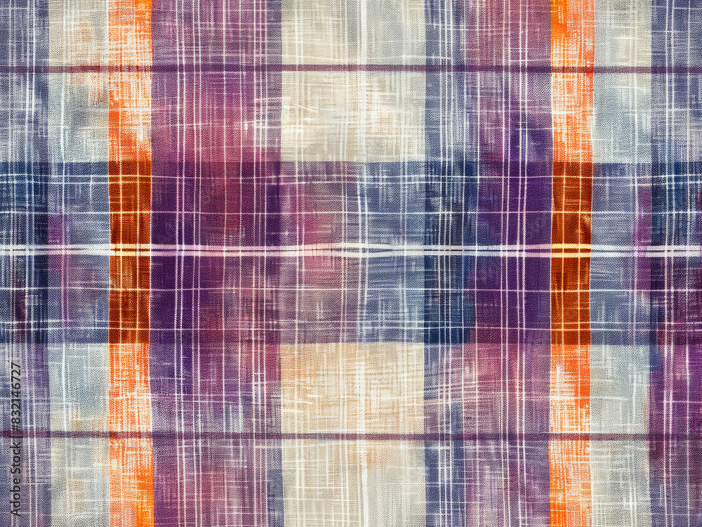 rustic rough gingham tartan pattern on linen fabric texture, picnic country farmhouse background rustic rough gingham tartan pattern on linen fabric texture, picnic country farmhouse background