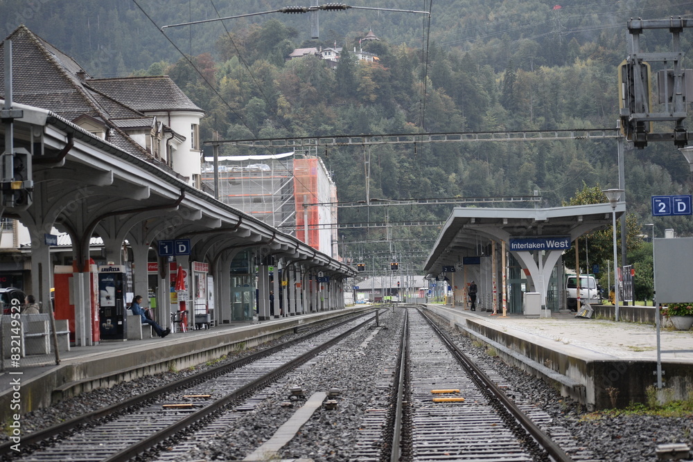 Fototapeta premium railway in the mountains