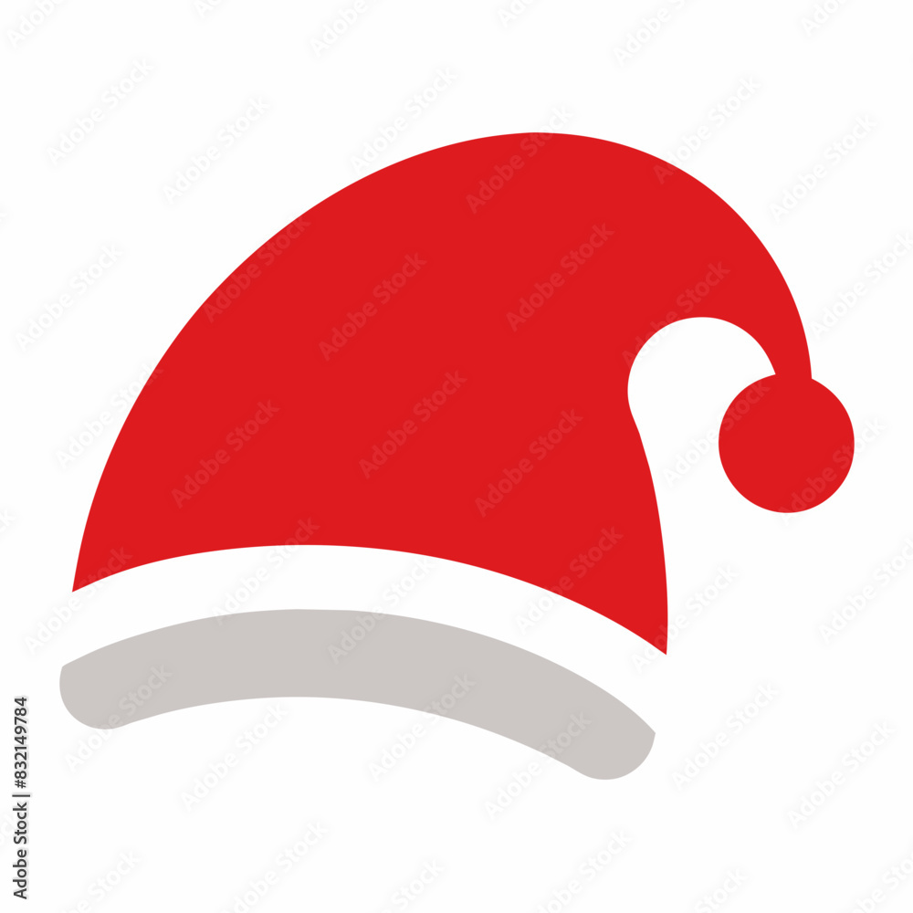 Vector illustration of Santa Claus Christmas hat icon Vector illustration of Santa Claus Christmas hat icon