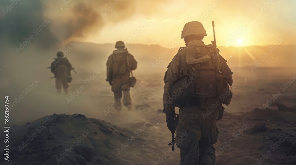 Military, army war concept illustration generated by ai Military, army war concept illustration generated by ai
