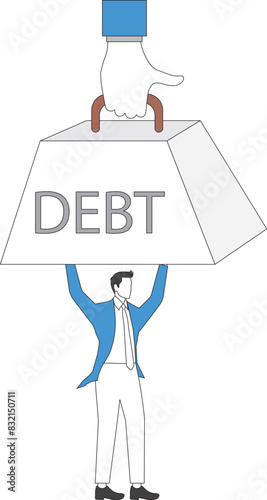 Debt Businessman, under the Debt