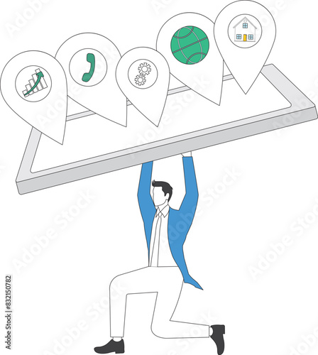 Businessman Information overload, Addict, Addiction, Brainstorming, Brand Name Smart Phone