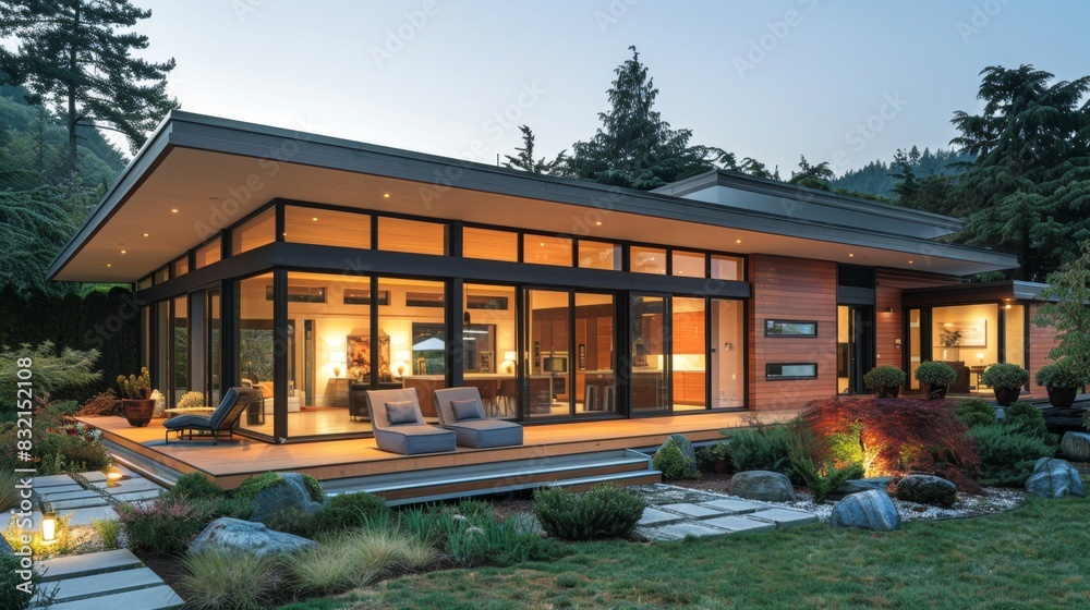 Stream Line Rooftop Design Streamlined Design with Simple Architectural Lines and Flat Roof Stock ...