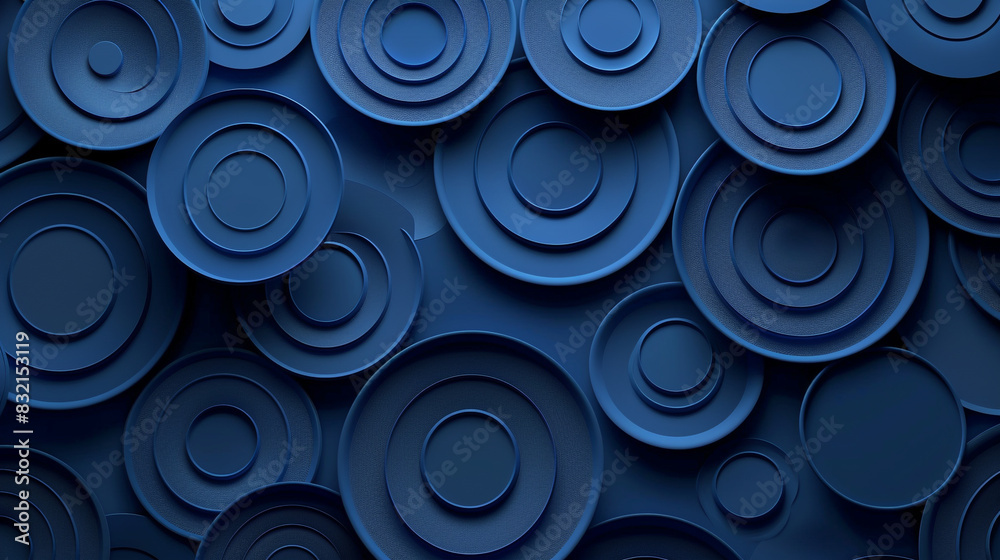 Chic midnight blue backdrop with indigo circles suits stylish urban themes, Chic midnight blue backdrop with indigo circles suits stylish urban themes,