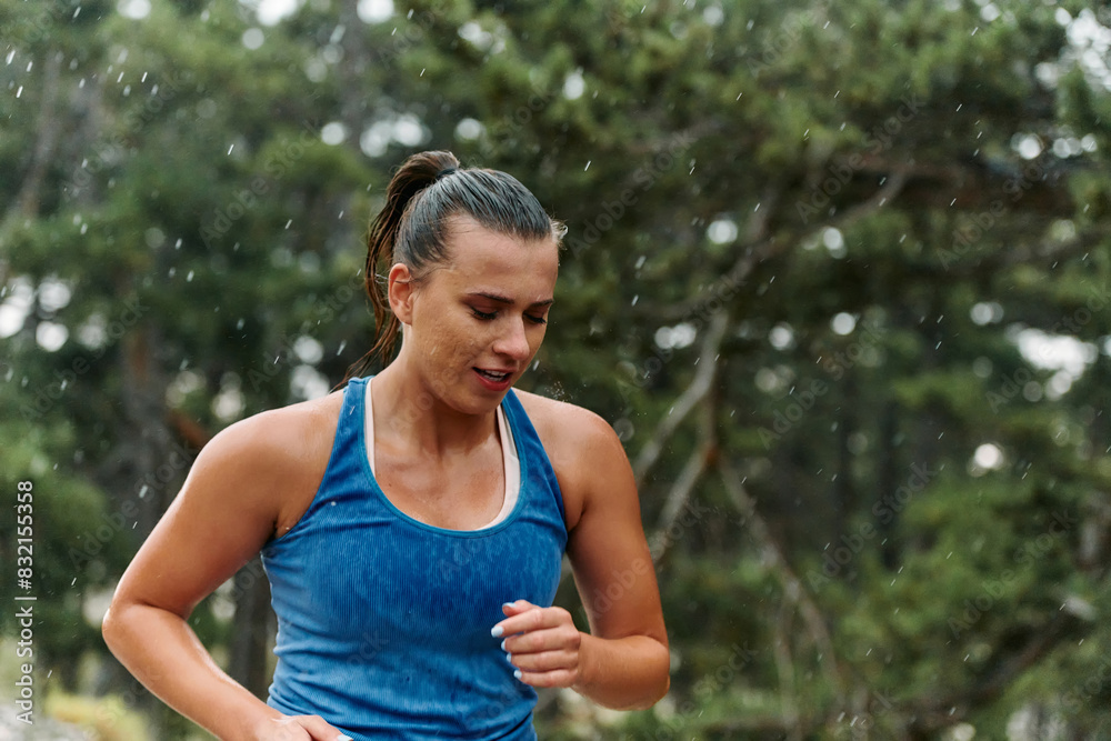 Unstoppable: A Determined Athlete Trains Through the Rain in Pursuit of Marathon Glory Unstoppable: A Determined Athlete Trains Through the Rain in Pursuit of Marathon Glory