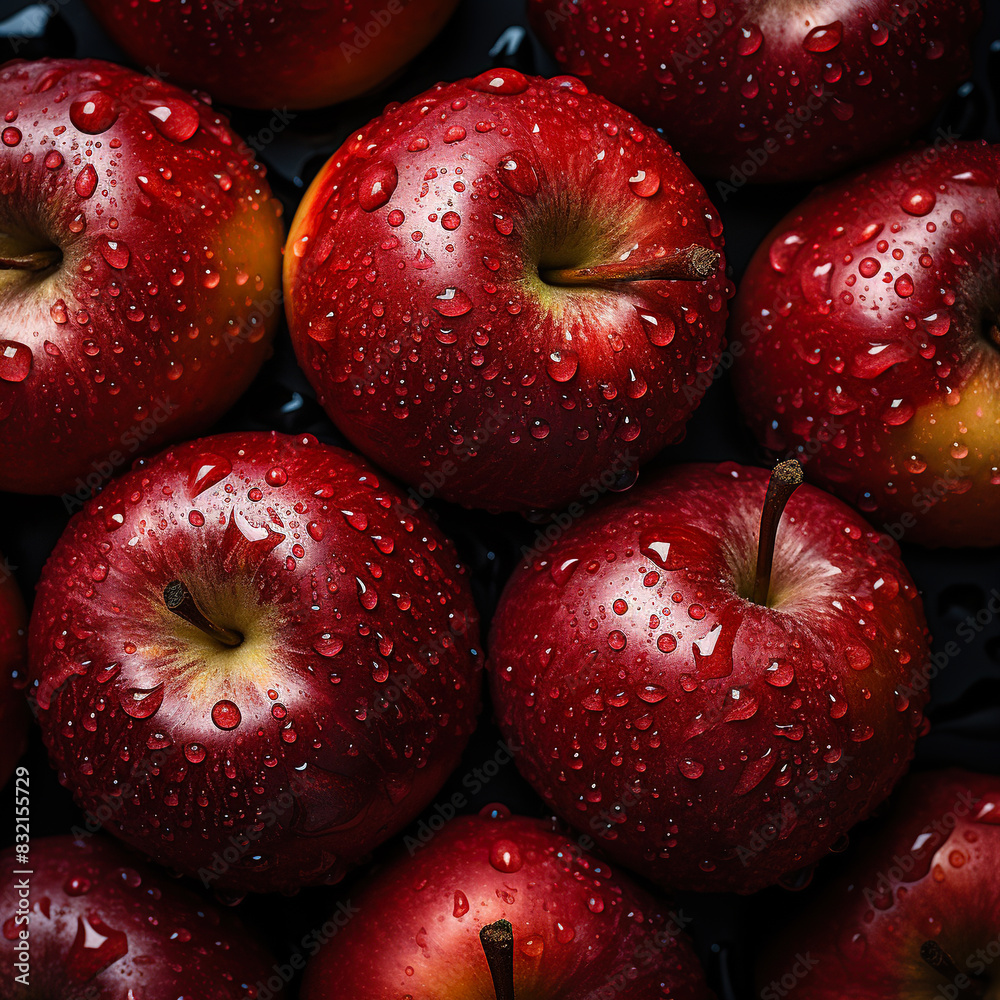 Fresh apple banner. Apples background. Close-up food photography Fresh apple banner. Apples background. Close-up food photography