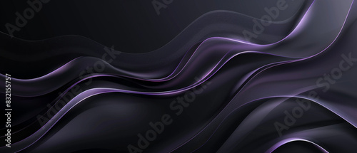 Elegant black backdrop with modern light purple lines for a visually appealing banner template.