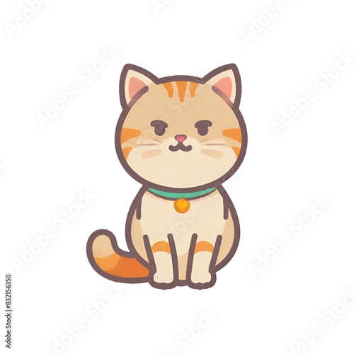 Cat transparent, cute cat, simple icon, can be used conveniently and easily. © NatthaponG21