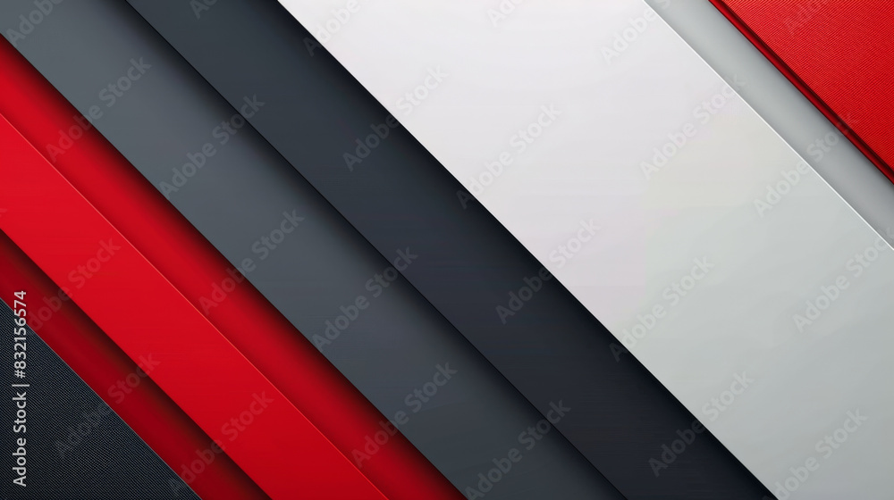Sleek red, black, and gray banner template on white background for professional appeal. Sleek red, black, and gray banner template on white background for professional appeal.