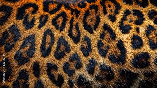 Leopard skin texture. Close-up leopard spot pattern texture background.