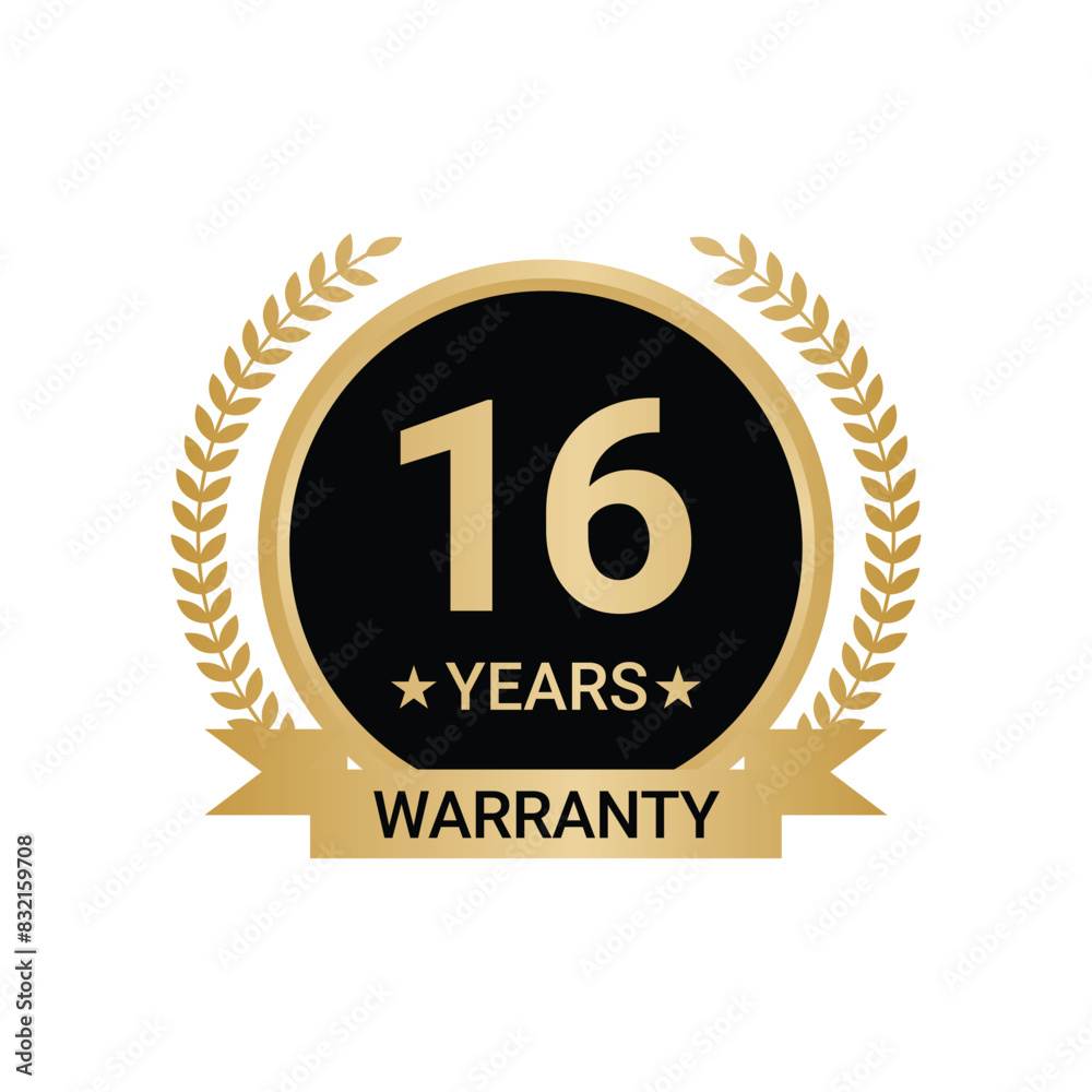 16 Years Warranty vector, 16 Years Warranty Logo 16 Years Warranty vector, 16 Years Warranty Logo