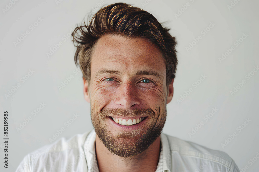 Portrait of a handsome man with a cheerful smile Portrait of a handsome man with a cheerful smile