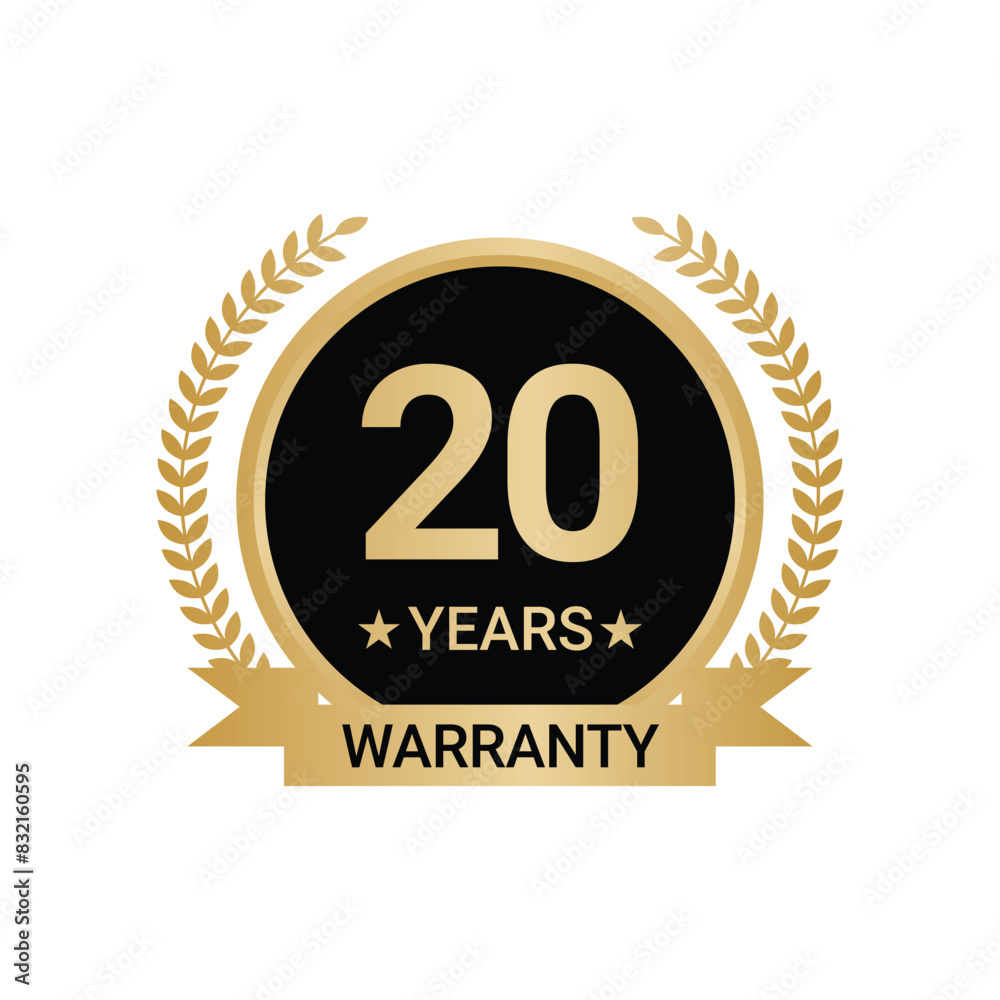 Fototapeta premium 20 Years Warranty vector, 20 Years Warranty Logo