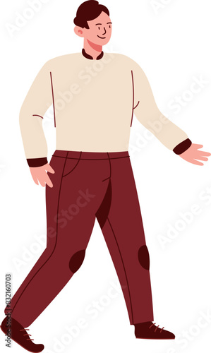 man flat style character illustration