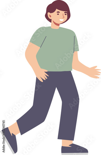 man flat style character illustration