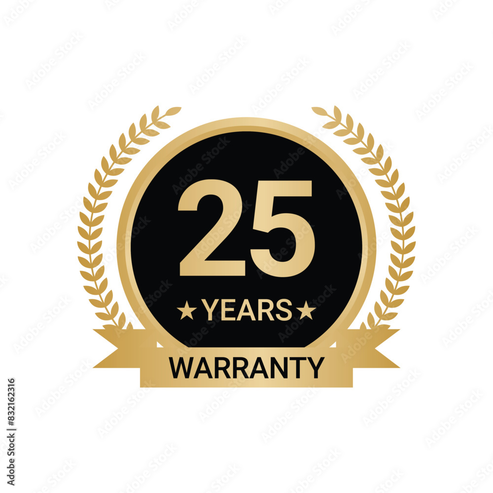 Fototapeta premium 25 Years Warranty vector, 25 Years Warranty Logo
