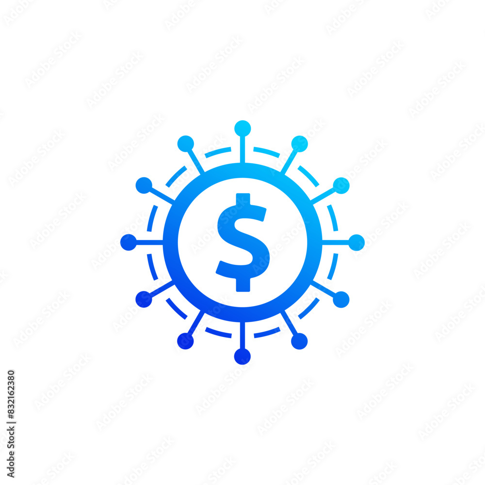 Coin Icon Logo Design Element Vector Illustration. Coin Icon Logo Design Element Vector Illustration.