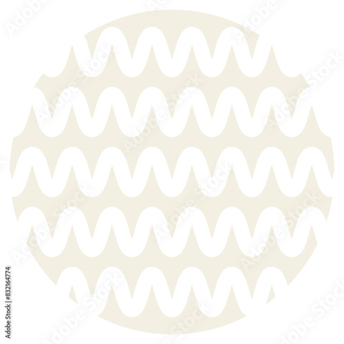 Round png sticker, wave collage element, transparent background