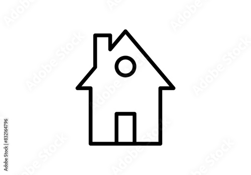 Icono negro de casa en fondo blanco.