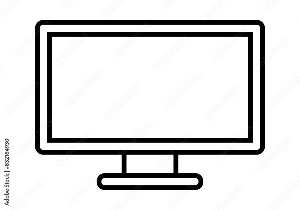 Icono negro de pantalla o monitor de pc Icono negro de pantalla o monitor de pc