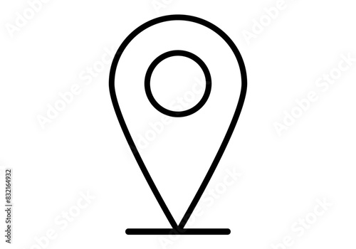 Icono negro de marcador de ubicación.