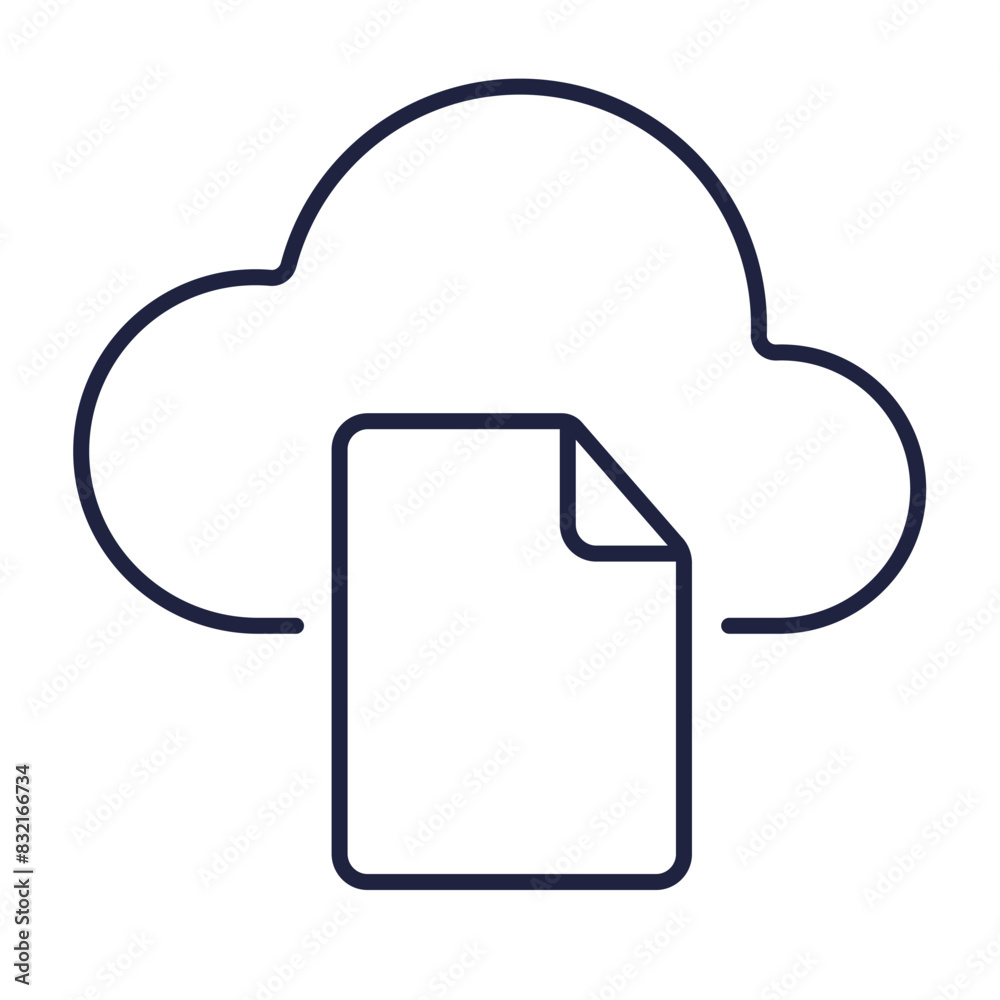 Cloud storage line icon. Document sync, data transfer, file backup database. Cloud computing, Information Technology, Computer Software. Logo for web, mobile. Editable vector stroke. Pixel Perfect. Cloud storage line icon. Document sync, data transfer, file backup database. Cloud computing, Information Technology, Computer Software. Logo for web, mobile. Editable vector stroke. Pixel Perfect.